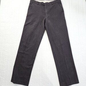 Barry Bricken Premier Men's Pants Brown Size 34x32 Straight Leg 100% Wool EUC LN